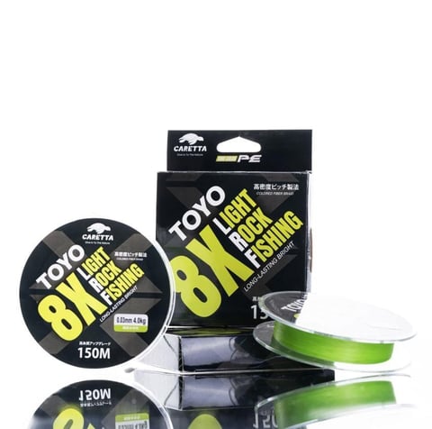 Caretta Toyo Green 8X Ligh Rock Fishing 150 mt İp Misina 0.08 mm