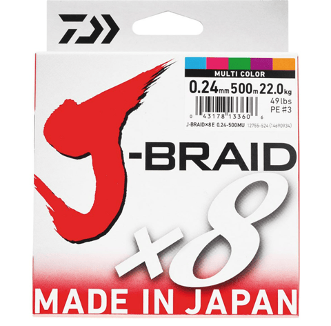 Daiwa JBraid 8B 500M Multi Color İp Misina 0.28 mm