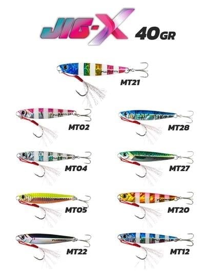 Fujin Jig-X 40gr Shore Jigging Jig Yem Rainbow