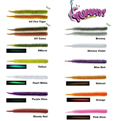 FUJIN Yummy Sandworm 7cm LRF Silikonu Natural