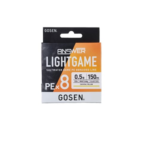 Gosen Answer Light Game PE8 Örgü LRF İpi 150mt Coctail Yellow 0.3 PE