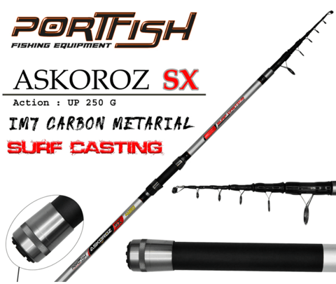Portfish Askoroz SX Surf Carbon Kamışı UP - 250 gr 420 CM