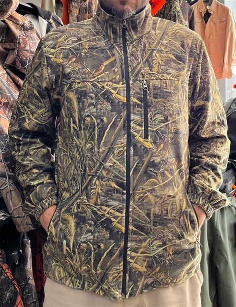 Saz Desen Fermuarlı Polar XXXL