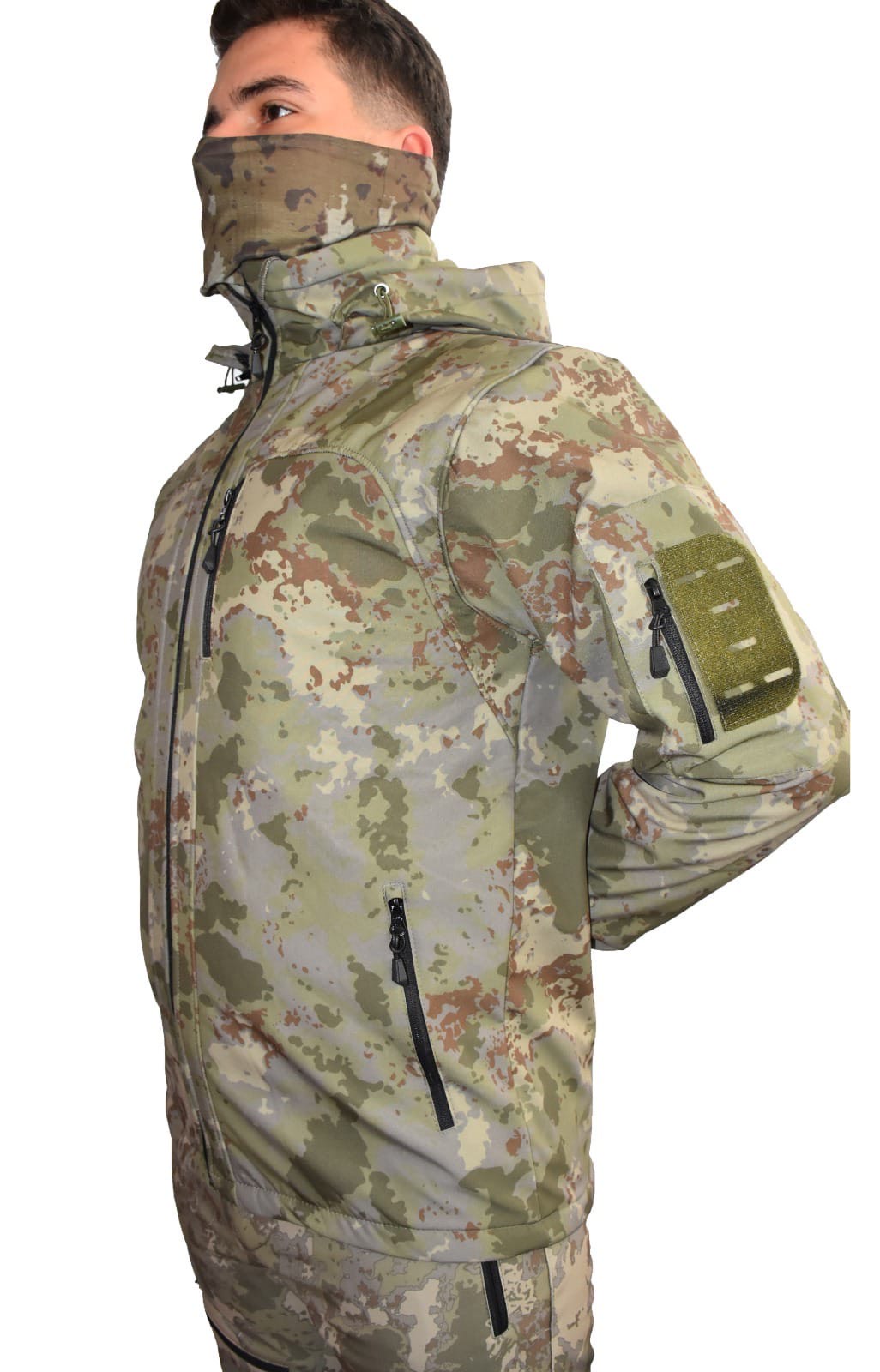 TSK Piyade Kamuflaj Softshell Mont İçi Polarlı S
